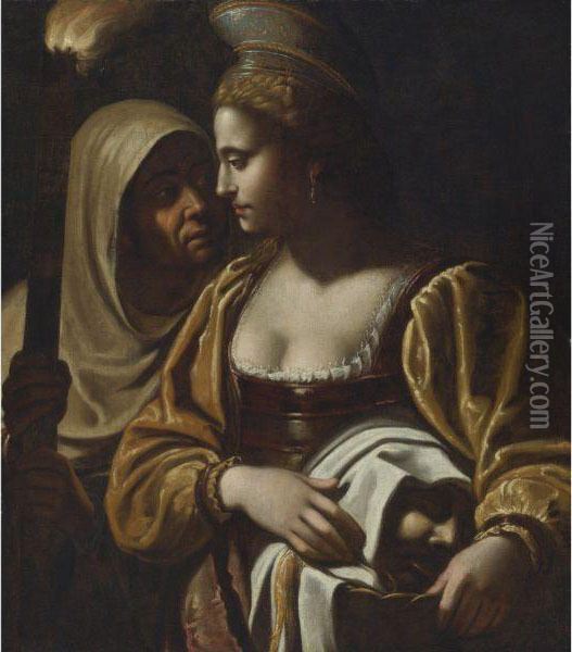 Judith With The Head Of Holofernes Oil Painting - Antiveduto Grammatica