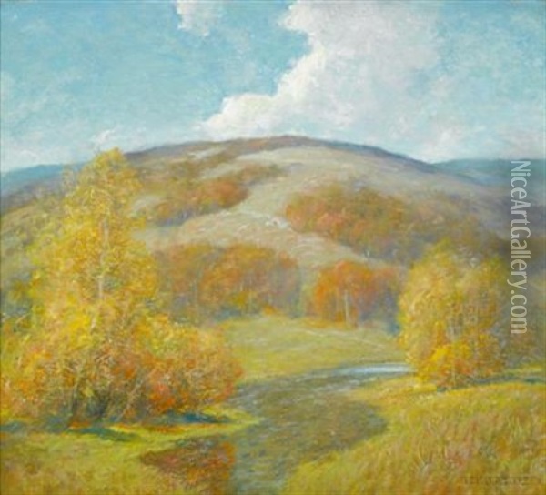 Summer Landscape, Round Hill Oil Painting - Ernest Albert