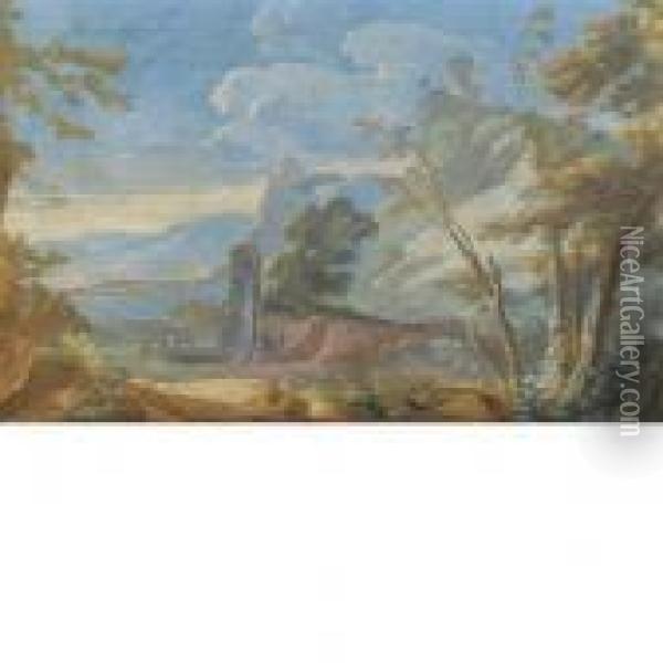 Roma Oil Painting - Jan Frans Van Bloemen (Orizzonte)