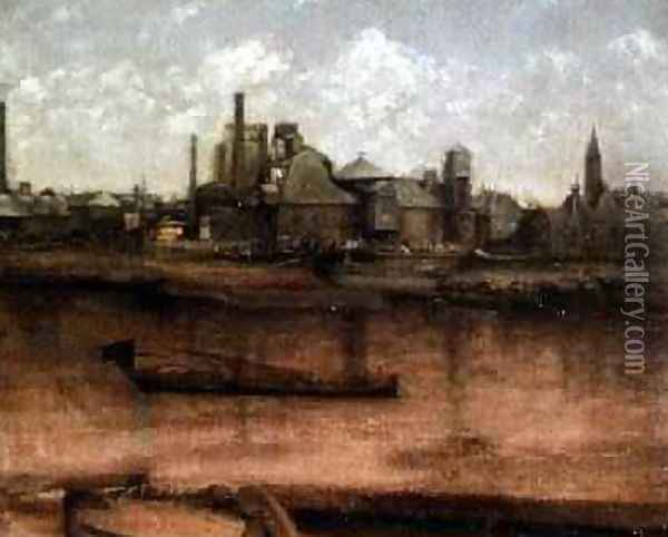 Barges on the Thames Oil Painting - Paul Fordyce Maitland
