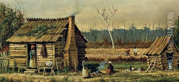 Southern Cabin Oil Painting - William Aiken Walker
