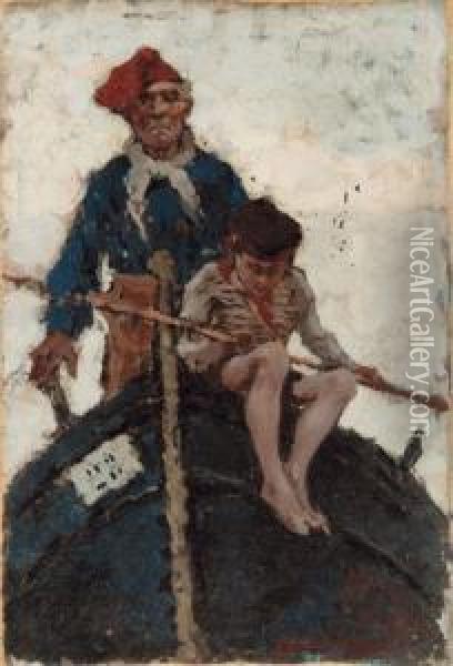 Il Pescatore Oil Painting - Francesco Filippini