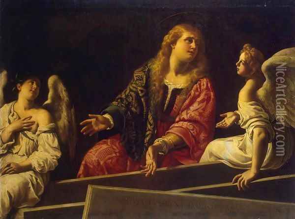 Mary Magdalene at the Tomb Oil Painting - Antiveduto Gramatica