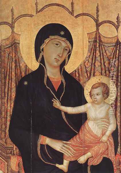 Rucellai Madonna (detail 1) 1285 Oil Painting - Duccio Di Buoninsegna