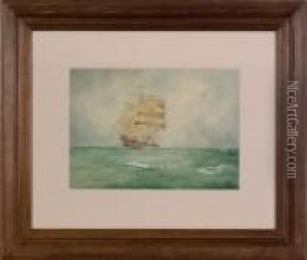 In Mid Ocean Oil Painting - William Minshall Birchall