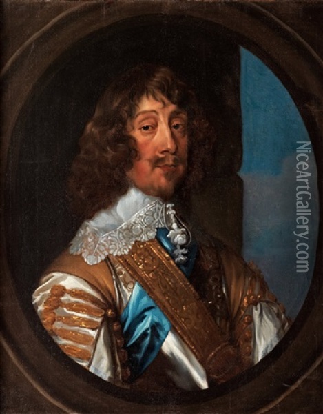 Henry Rich, (1590-1649) Forste Earlen Av Holland, Midjebild Oil Painting - William Dobson