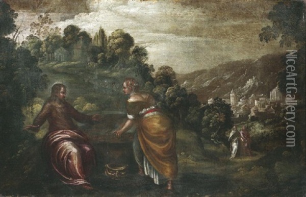 Christus Und Die Samariterin Am Brunnen Oil Painting -  Pozzoserrato