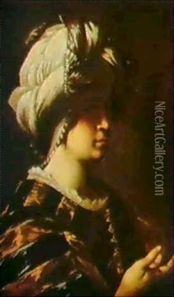 Man Med Turban Oil Painting - Domenico Feti