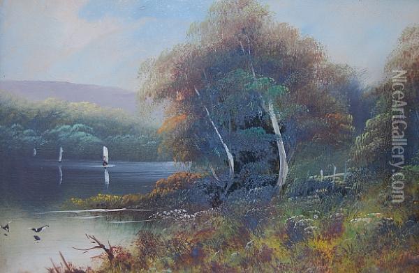 Of River Landscapes Oil Painting - Frank C. Bromley