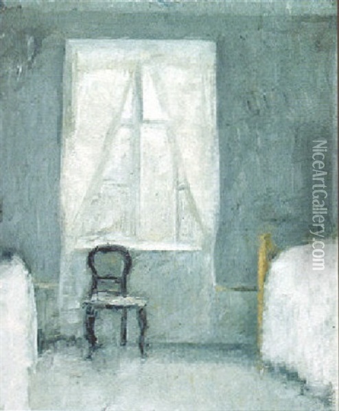 The Bedroom Window Oil Painting - Vilhelm Hammershoi