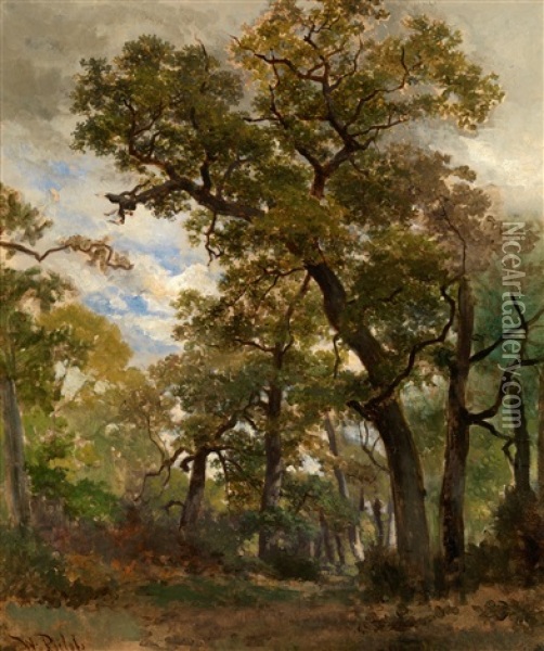 Fontainebleau Forest Oil Painting - Willem Roelofs
