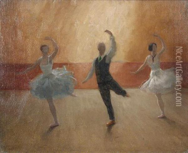 Three Dancers - Romola Oil Painting - Vereker Monteith Hamilton