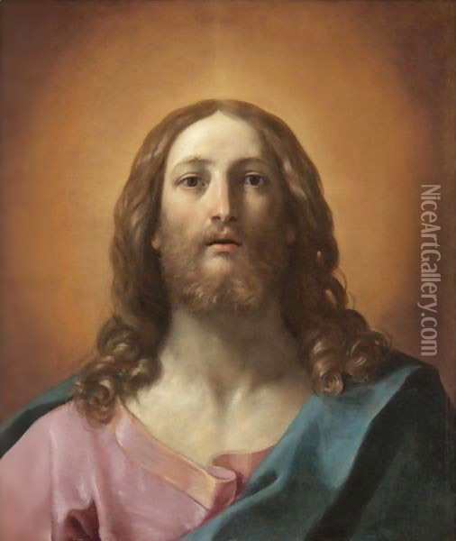 Bust Of Christ Oil Painting - Guido Reni