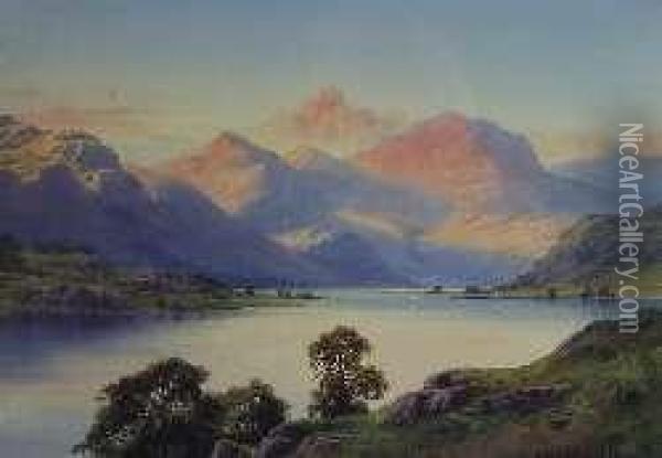 At The Head Of Loch Lomond Oil Painting - Edward Horace Thompson