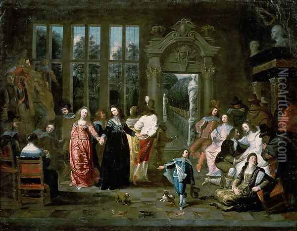 The Ball Oil Painting - Hieronymus Janssens