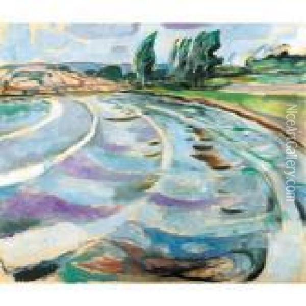 The Wave Oil Painting - Edvard Munch
