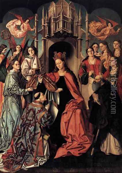 The Blessing of the Chasuble to St Ildefonso Oil Painting - Spanish Unknown Masters