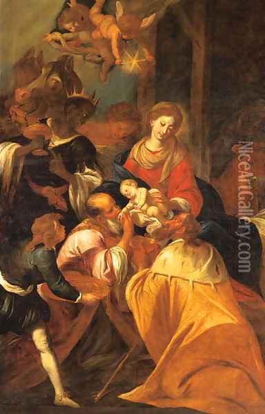 The Adoration of the Magi Oil Painting - Johann Christoph Storer
