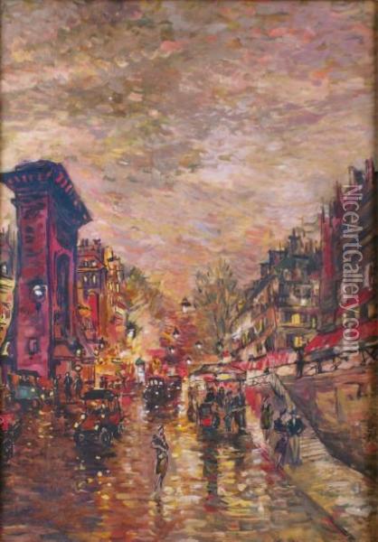 Paris, La Porte Saint-denis Oil Painting - Konstantin Alexeievitch Korovin