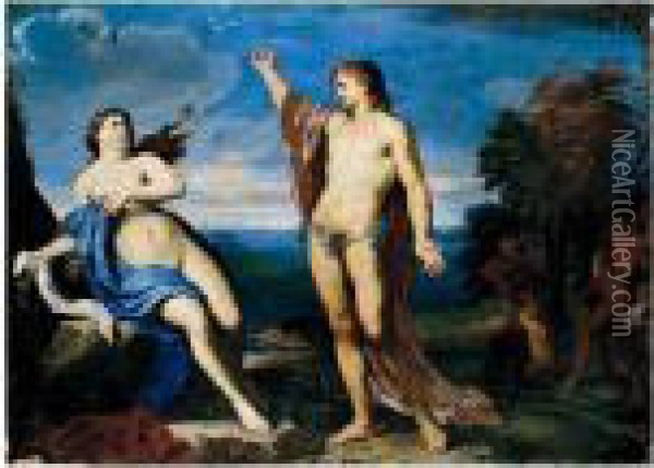 Bacchus And Ariadne Oil Painting - Carlo Maratta or Maratti