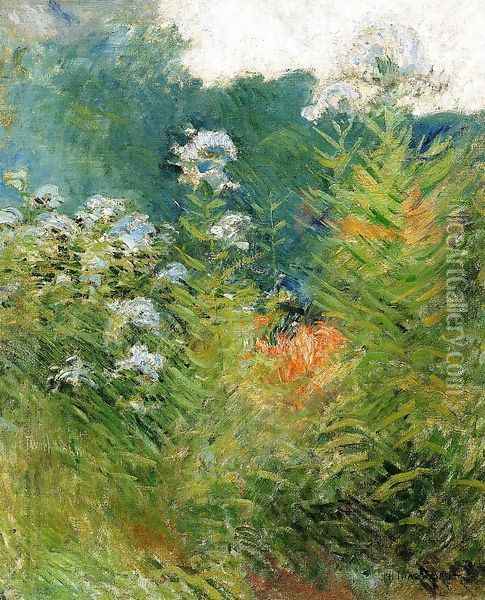 Wildflowers Oil Painting - John Henry Twachtman