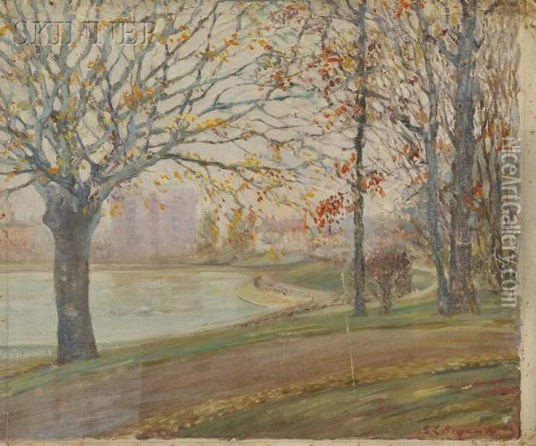 Path Along The River Oil Painting - Everett Lloyd Bryant