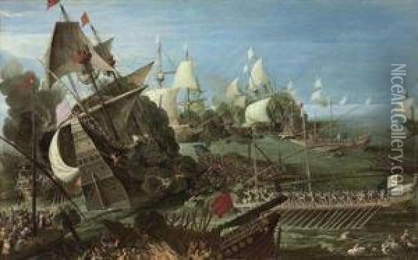 The Battle Of Lepanto Oil Painting - Andries Van Eertvelt