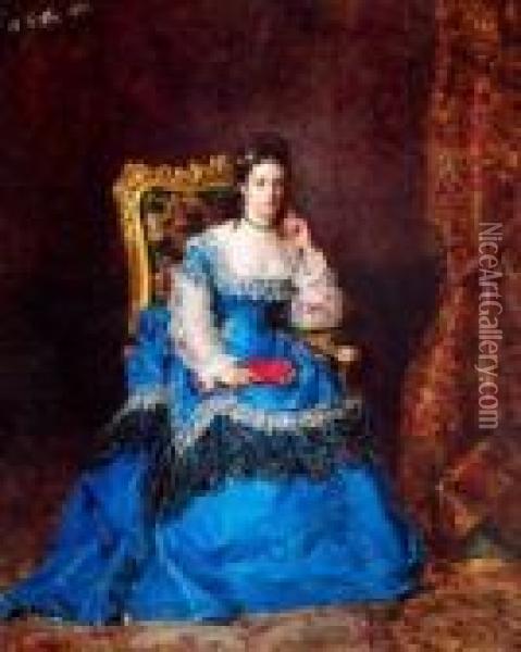 Bildnis Marie Pauline Duchesse De Oil Painting - Cesare-Auguste Detti