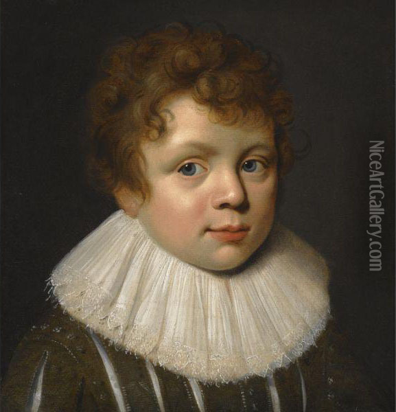 Portrait Of A Boy Oil Painting - Jan Anthonisz Van Ravesteyn
