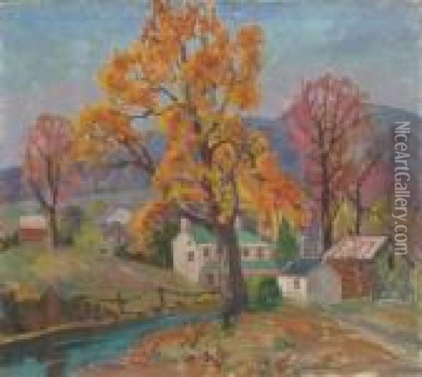 Autumn In Jersey Oil Painting - Fern Isabel Coppedge