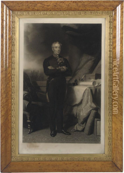 Portrait Of The Duke Of Wellington (1769-1852) Oil Painting - John Lucas
