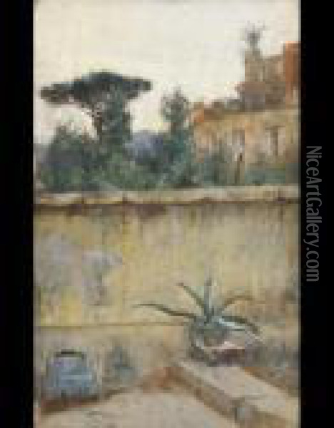 Terrazza Al Vomero Oil Painting - Giuseppe Casciaro