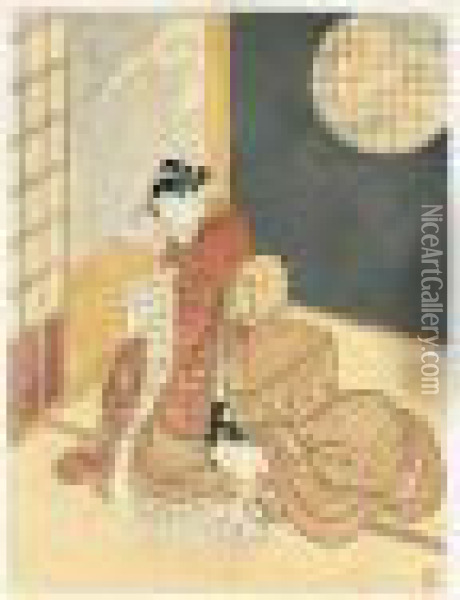 E-goyomi: Calendrier Illustre Oil Painting - Suzuki Harunobu