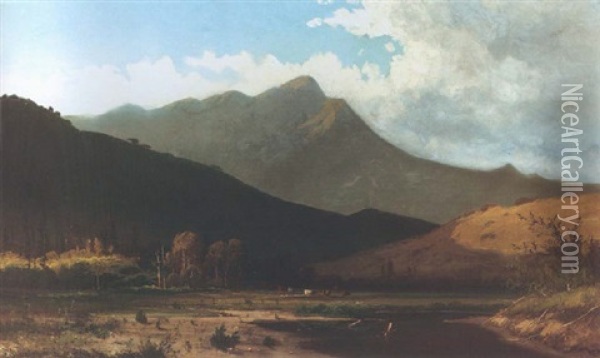 Mt. Tamalpais From Ross Valley Oil Painting - Frederick Ferdinand Schafer