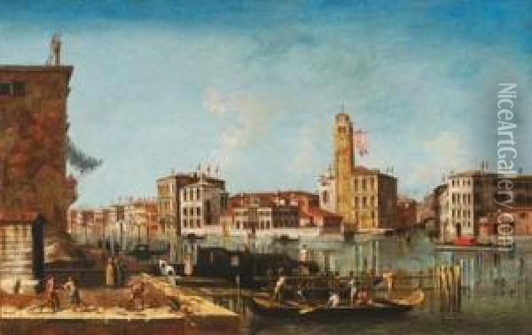 Veduta Del Canal Grande Oil Painting - Francesco Albotto
