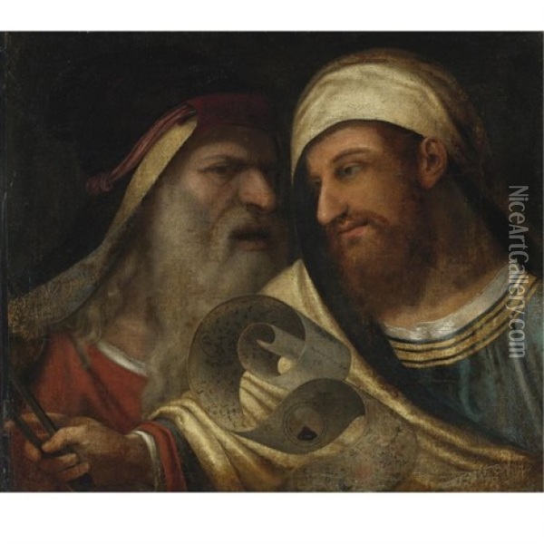 Two Philosophers Oil Painting -  Giorgione