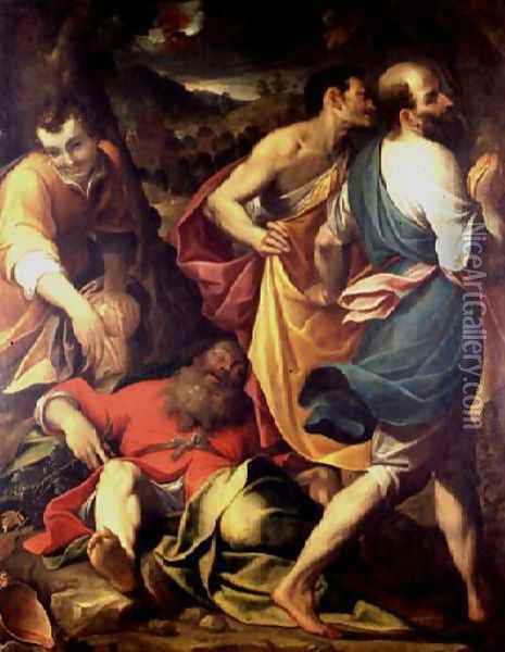 The Drunkenness of Noah Oil Painting - Camillo Procaccini