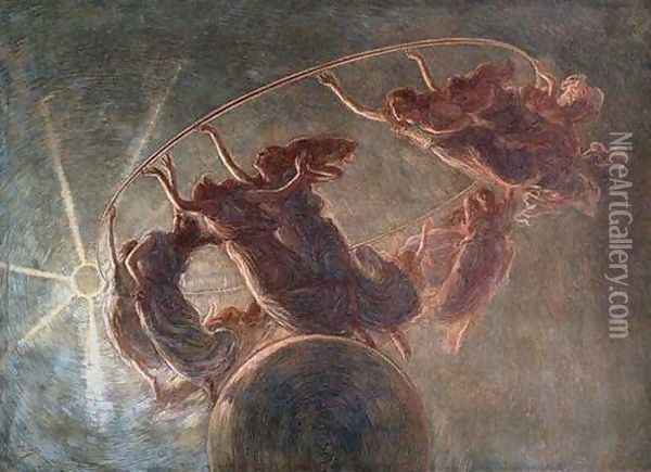 The Dance of the Hours Oil Painting - Gaetano Previati