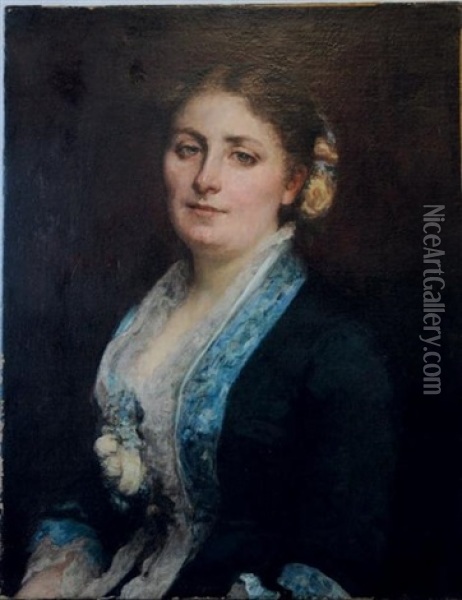 Portrait De Madame Charpentier Oil Painting -  Carolus-Duran