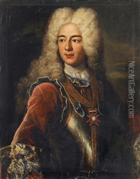 Bildnis Rudolf Emmanuel Von Frisching, Freiherr Von Rumligen Oil Painting - Nicolas de Largilliere