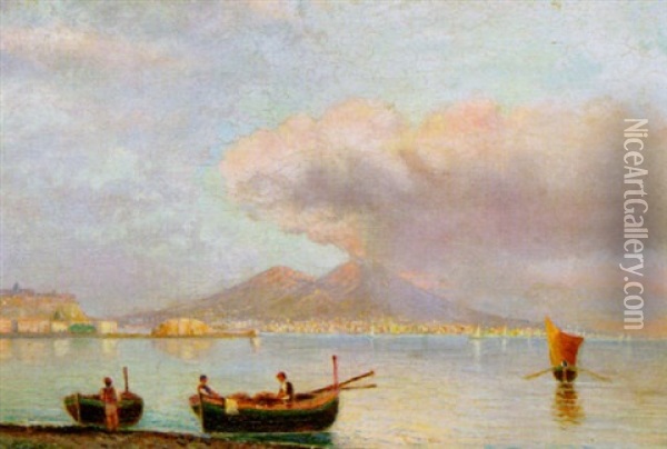 Skymning Over Neapelbukten Oil Painting - Lord Frederic Leighton