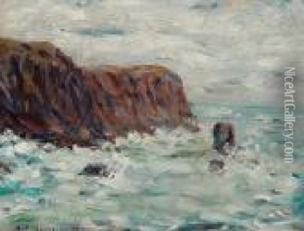 Rocks, Belle Ile Oil Painting - John Peter Russell