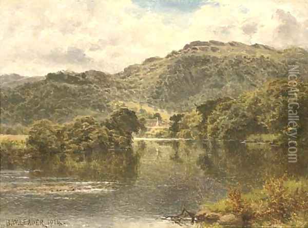 The Conway at Bettws-y-coed Oil Painting - Benjamin Williams Leader