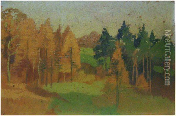 Paysage Oil Painting - Auguste Donnay