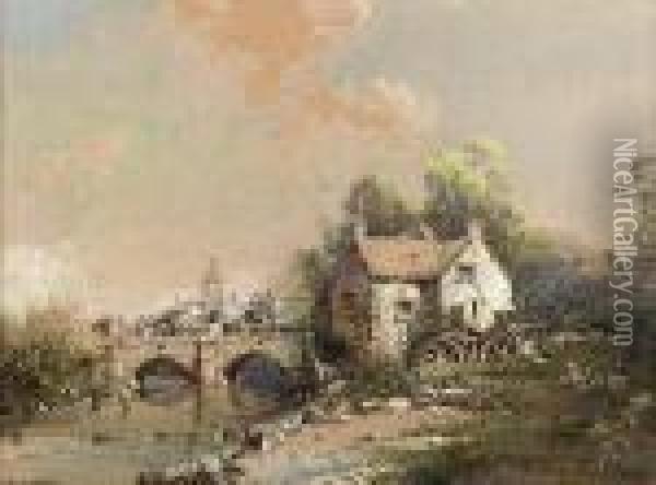 The Old Watermill Oil Painting - Noel Harry Leaver