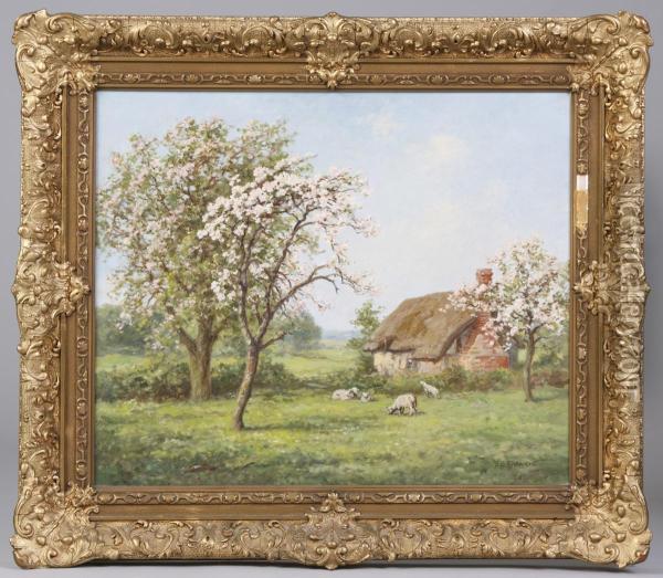 Oxfordshire Orchard At Sydenham Oil Painting - Thomas Edward Francis