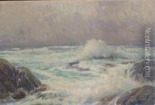 Coastal View Oil Painting - Georg Burmester