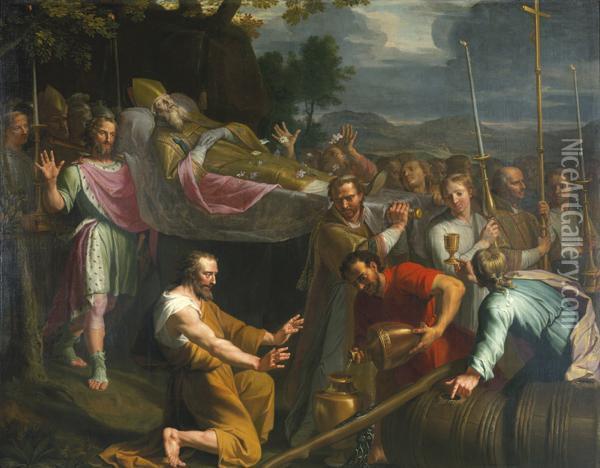 La Translation Des Reliques De Saint Arnould Oil Painting - Jean-Baptiste De Champaigne
