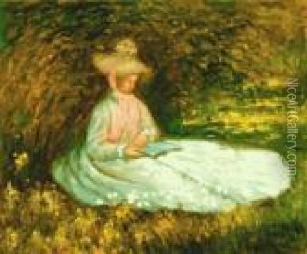 Camile Reading Oil Painting - Claude Oscar Monet