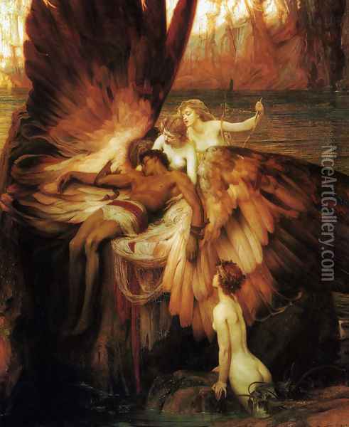 Lament for Icarus Oil Painting - Herbert James Draper